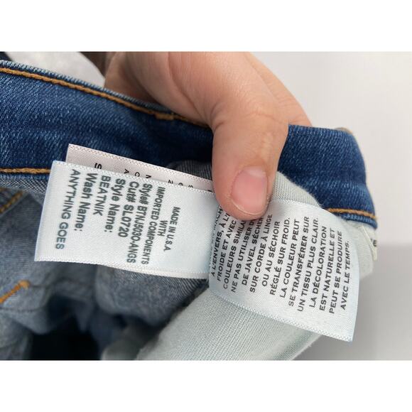 SLVRLAKE Beatnik Anything Goes High Rise Denim Blue Jeans Size 32 - Picture 7 of 7